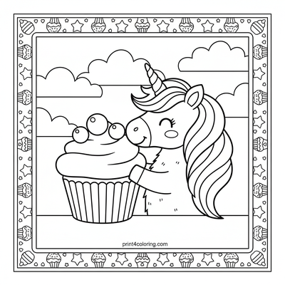 Unicorn's Rainbow Cupcake Dream