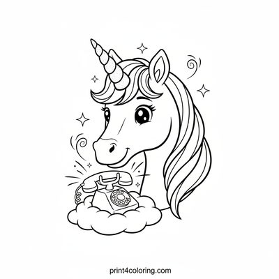 Unicorn's Enchanted Call - free printable coloring page