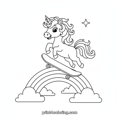 Unicorn's Rainbow Skate Adventure