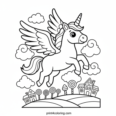 Unicorn's Sweet Sky Adventure