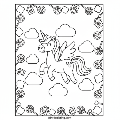 Candy coloring pages preview