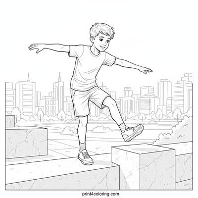 Urban Architect's Precision Walk - free printable coloring page