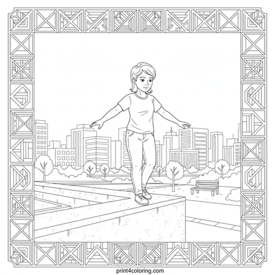 Urban Balance Architect's Precision Walk - free printable coloring page