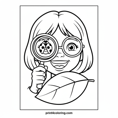 Velma's Ladybug Discovery - free printable coloring page