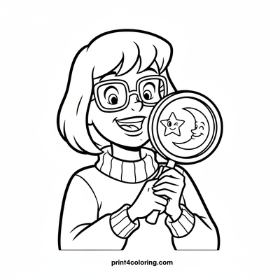 Velma's Wondrous Window to the Stars - free printable coloring page
