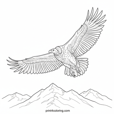 Majestic Vulture Sky Dancer - free printable coloring page