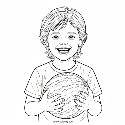 Sweet Harvest Haul: Watermelon Day - free printable coloring page