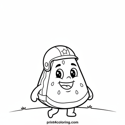 Watermelon Hill Race Fun! - free printable coloring page