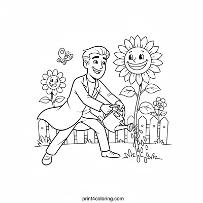 Professor Utonium's Sunny Sunflower Garden