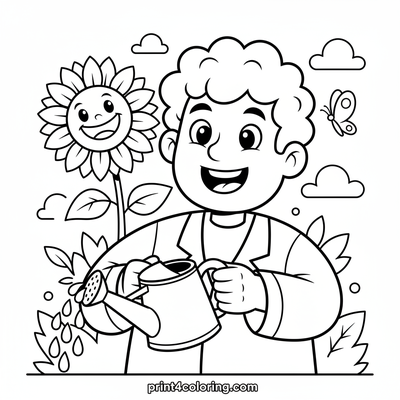 Professor Utonium's Sunny Garden Day