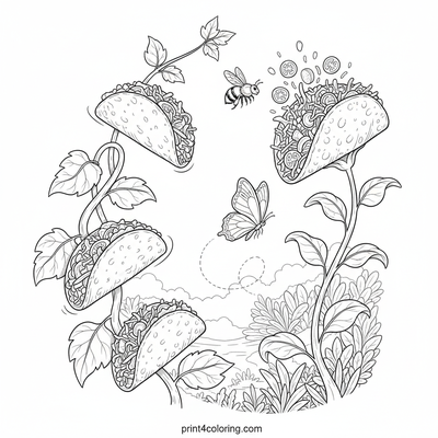 Whimsical Taco Garden: A Pollination Adventure
