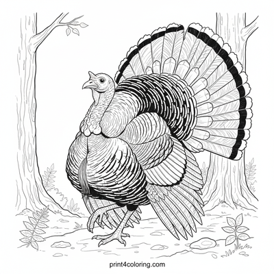 Grand Turkey Fan-Out - free printable coloring page