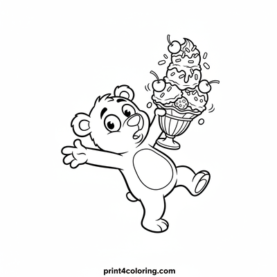 Wobbly Sundae Challenge! - free printable coloring page