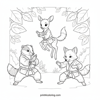 Woodland Dojo Harmony: Forest Friends in Focus