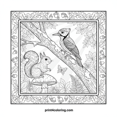 Woodpeckers coloring pages preview