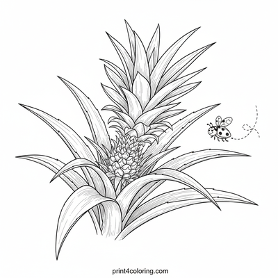 Spiky Sprout, Ladybug Scout - free printable coloring page