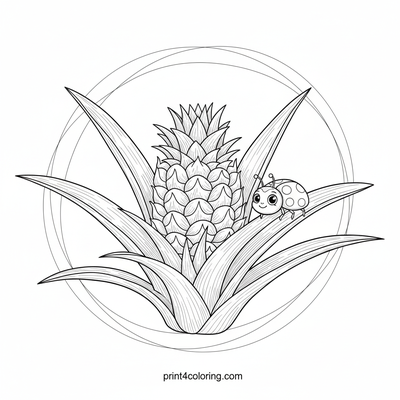 Little Pineapple's Cozy Start - free printable coloring page