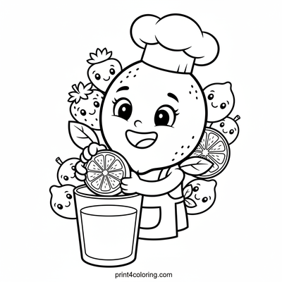 Zesty Limeade Squeeze! - free printable coloring page