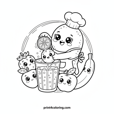 Zesty Limeade Stand Adventure - free printable coloring page