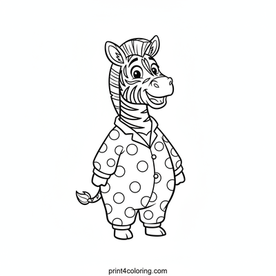 Zippy the Zebra's Silly Stripe Swap! - free printable coloring page