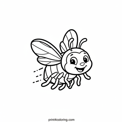 Speedy Beetle's Zooming Flight - free printable coloring page