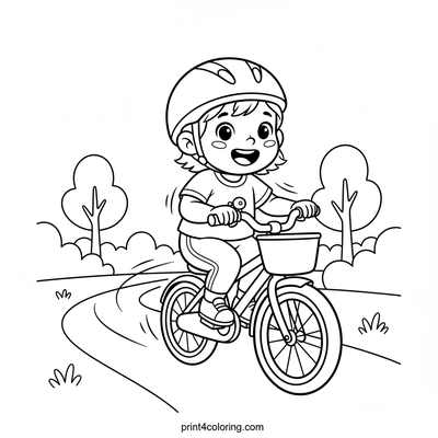 Zooming Through the Park Adventure - free printable coloring page
