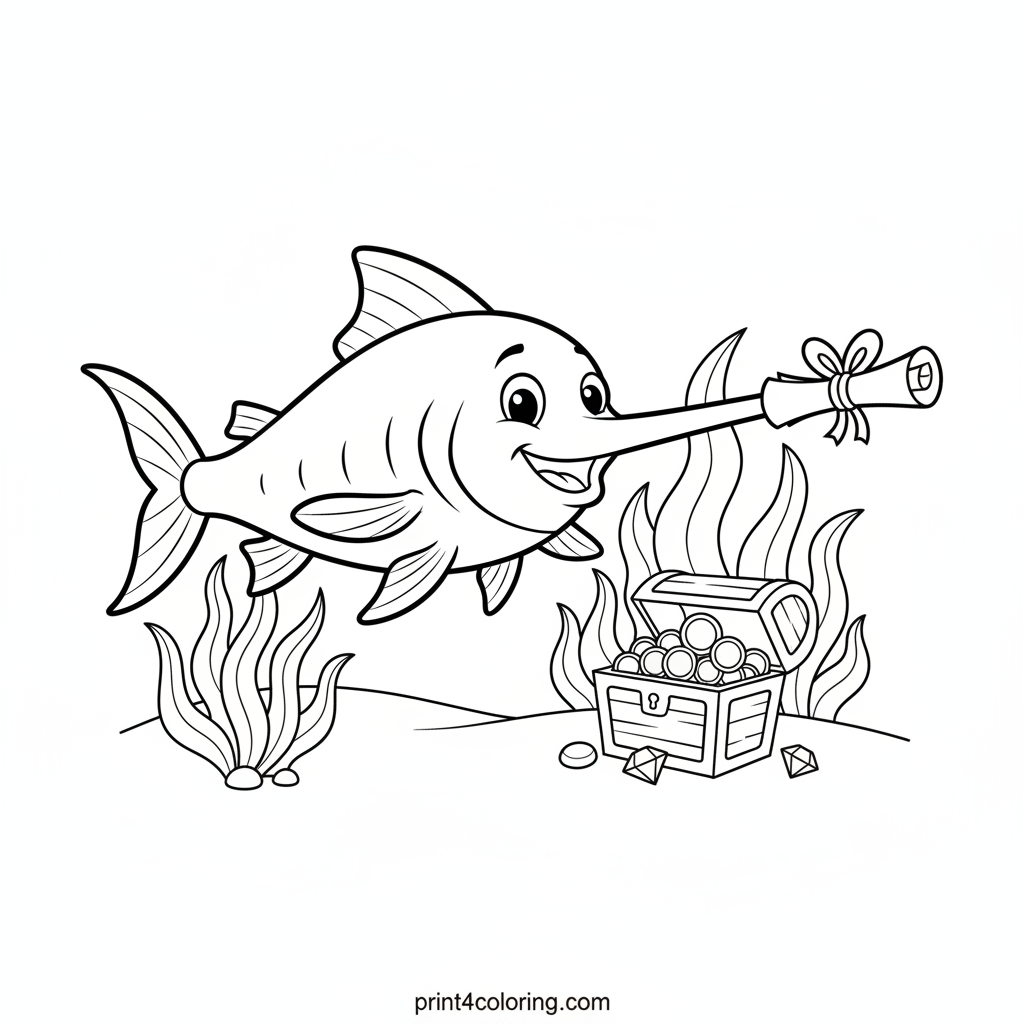 The Swordfish's Secret Treasure Hunt