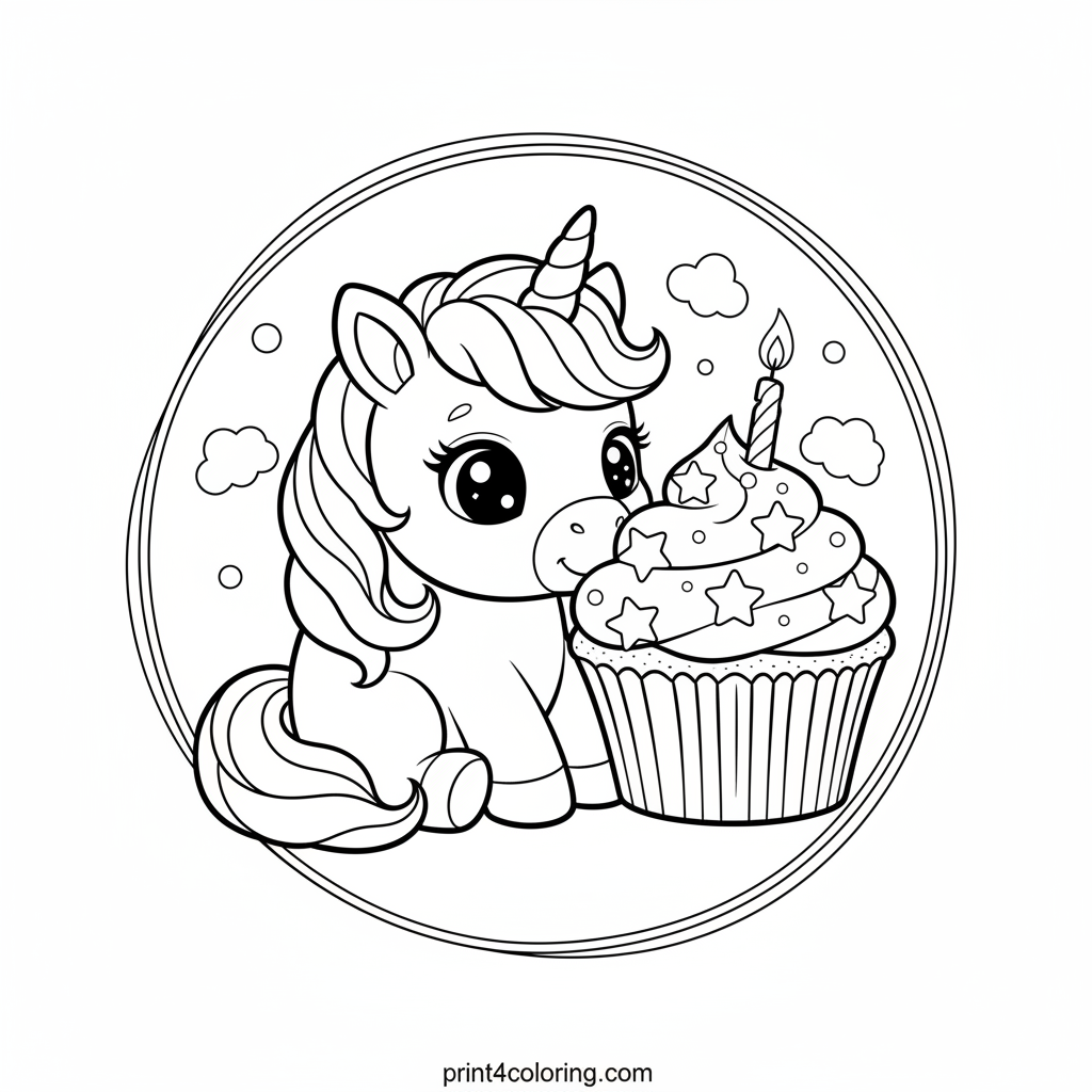 Unicorn's Sweet Cupcake Dream