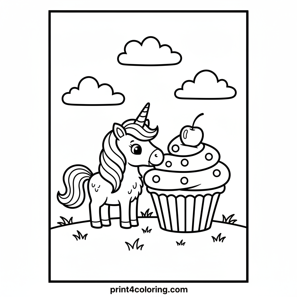 Unicorn's Rainbow Cupcake Fantasy