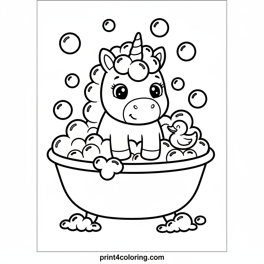 Unicorn's Bubbly Bathtime Fun!