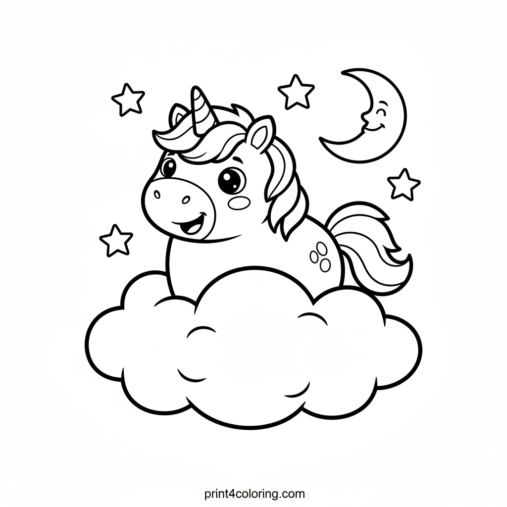 Unicorn's Magical Cloud Ride