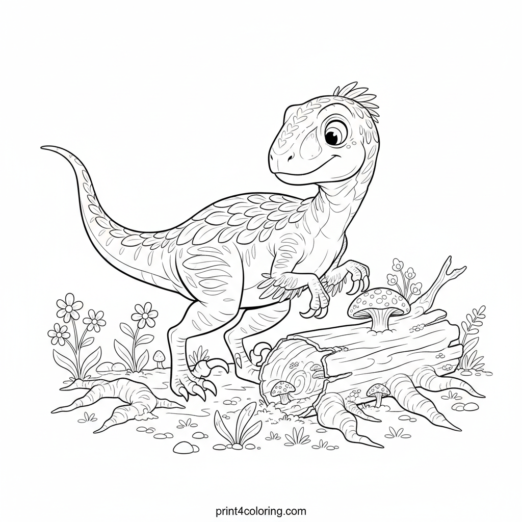 Velociraptor's Gentle Forest Foray