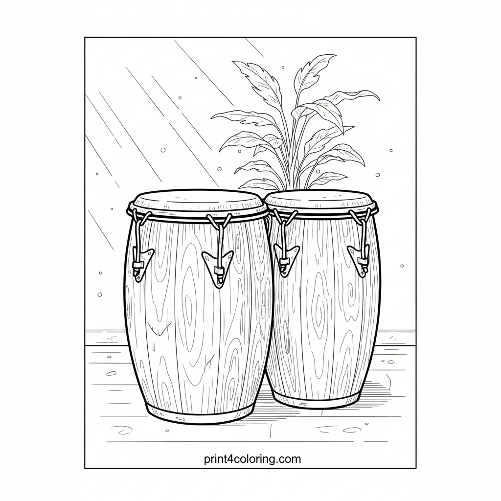 Sun-Kissed Rhythms: Vintage Bongos