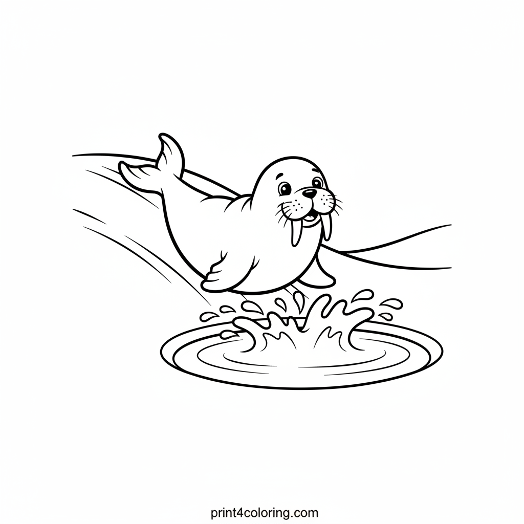 Happy Walrus Snowy Slide & Splash