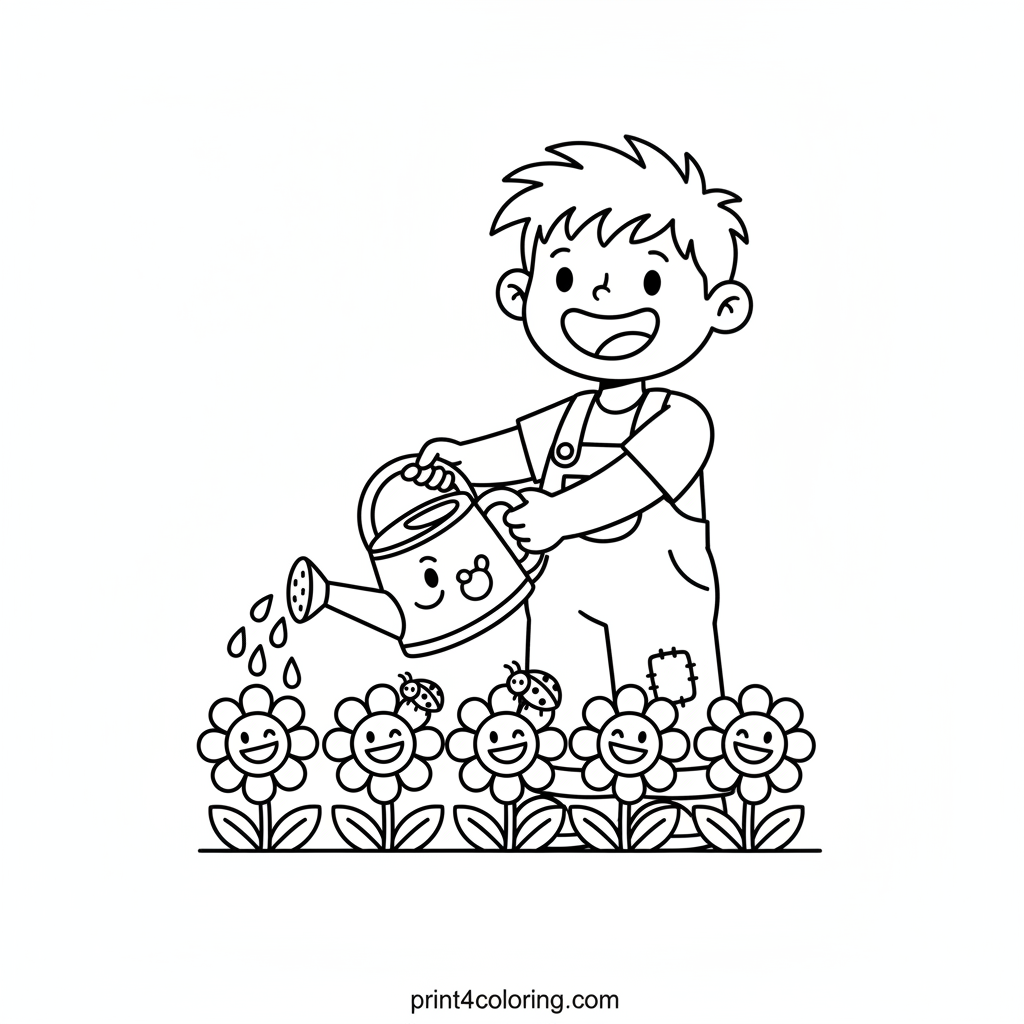 Little Gardener's Watering Fun