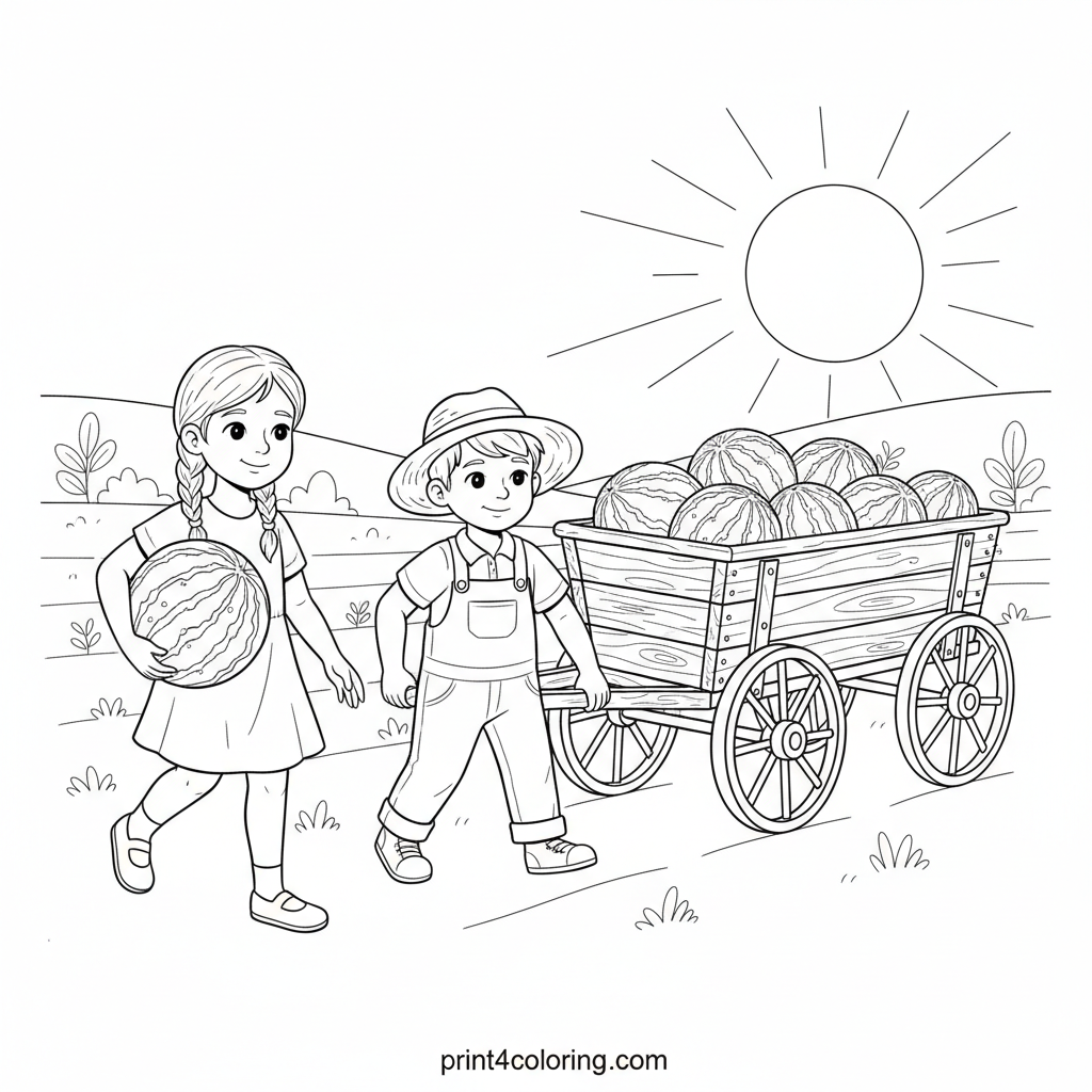 Sunny Watermelon Harvest Adventure