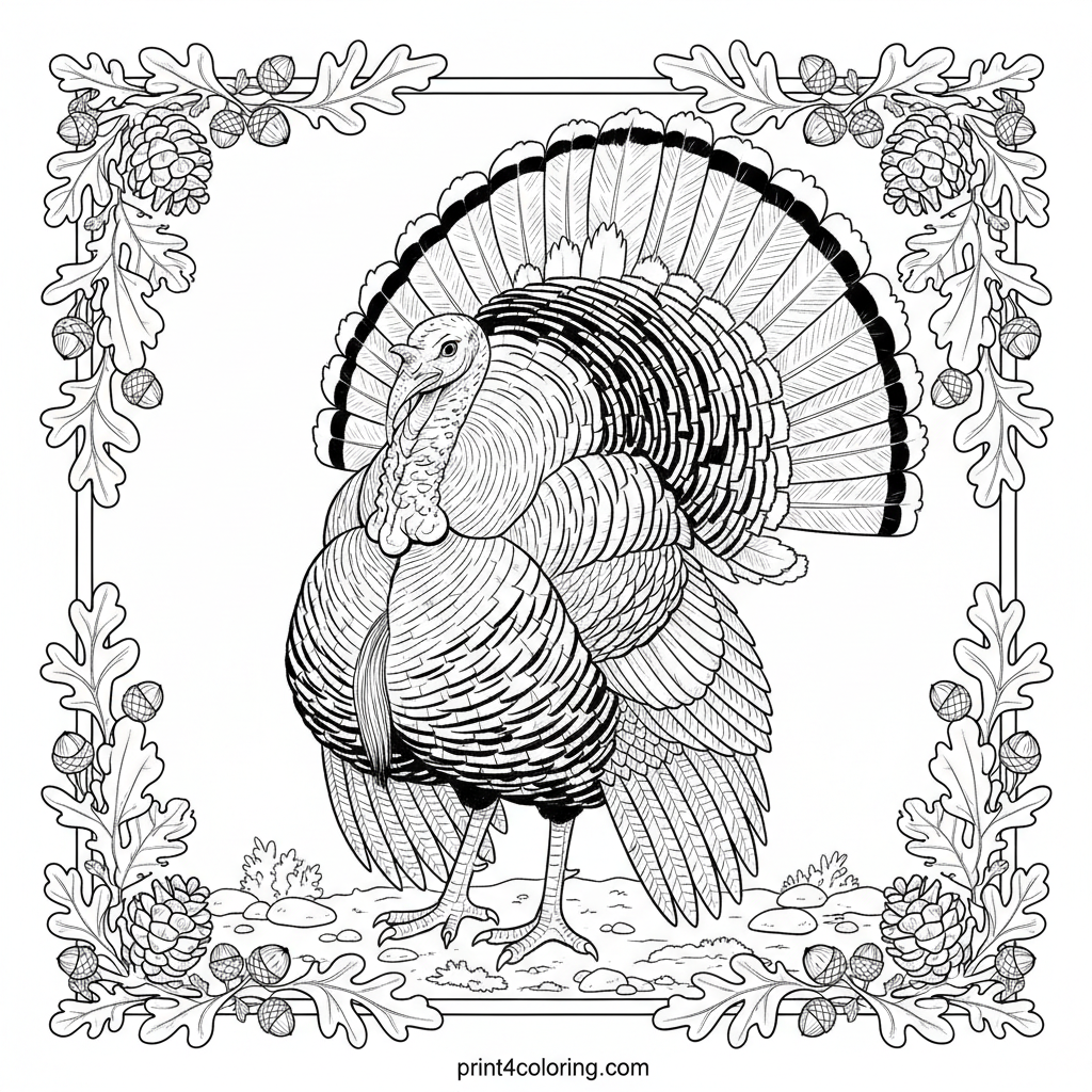 Forest King: Majestic Wild Turkey Display