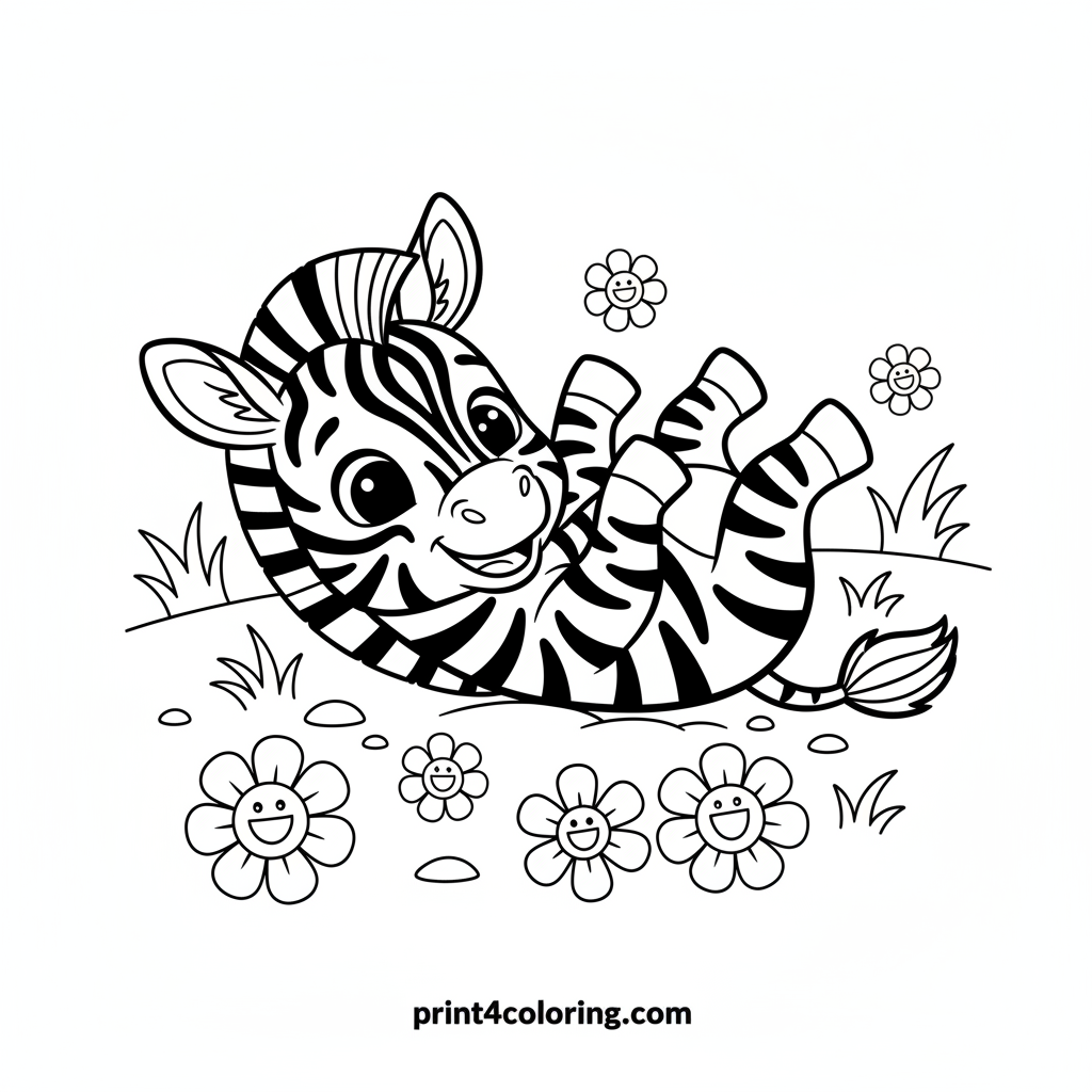 Zola the Playful Zebra Foal